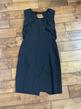 Viktor & Rolf Black Sleeveless Twist-Detail Midi Dress